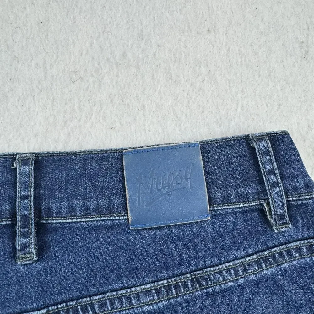 Mugsy Jeans Mens Size 33x32 Blue Fultons Tapered Slim Fit Stretch Denim Casual